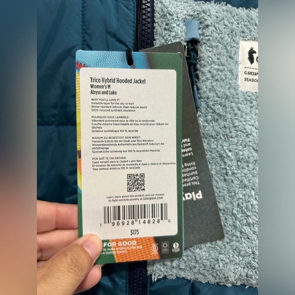 Cotopaxi Women's Medium Trico Hybrid Jacket Abyss Lake Blue NWT Hood Fleece - Picture 14 of 14